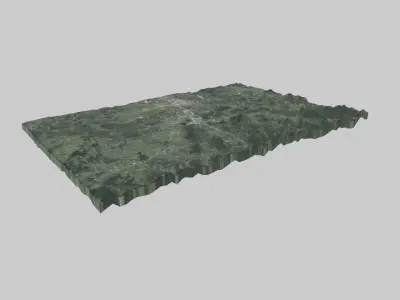 Fayetteville City Low-poly 3D model