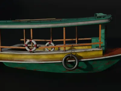 boat game asset 3D model