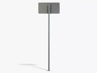 Go Right Sign Low-poly 3D model