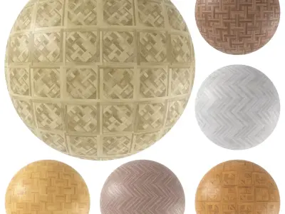 Parquet - Laminate - Wooden floor 6 in 1 3D model