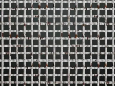 Large Squares Metal Perforated PBR Seamless Texture
