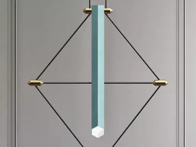 MOZAIK pendant light gold 3D model