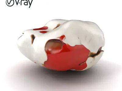 Fauvist Abstract Stone Sculpture model pack Low-poly 3D model