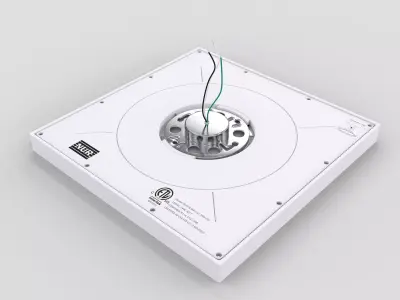 Square Recessed LED Panel 24W Downlight Low-poly 3D model