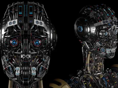 Futuristic Robot Man 3d Model no RIG 3D model