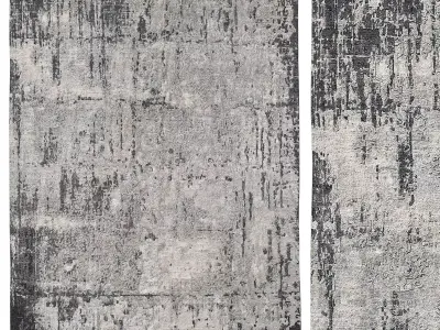 BRUSHSTROKE HAND-KNOTTED RUG 3D model