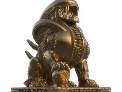 Cyberpunk lion  Alien - shaped Lion Anomalous Lion Alien 3D model