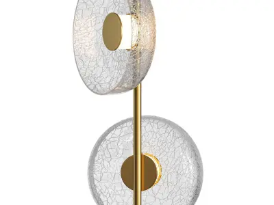 Glacier Crackle Glass Floor Lamp 3D model