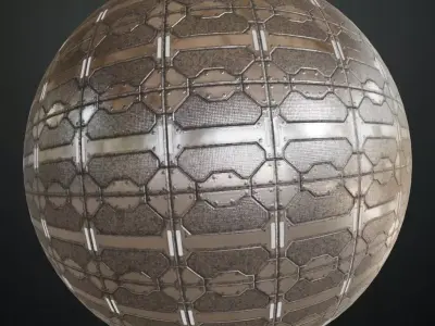 Silver Rust Sci-fi Floor PBR Seamless Texture