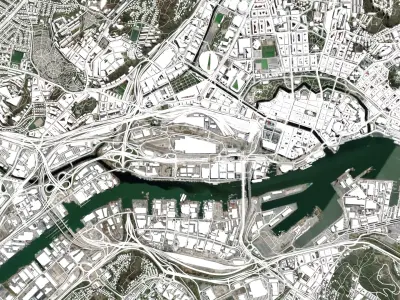 Cityscape Gothenburg Sweden 3D model