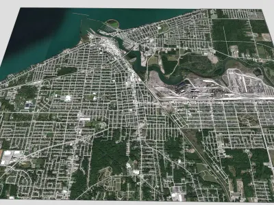 Cityscape Lorain County Ohio United States 3D model
