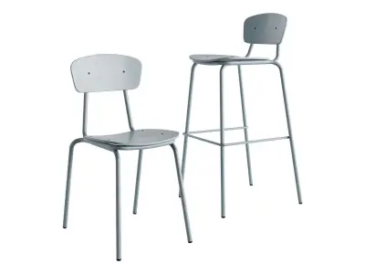 Simple Chair and Bar Stool by Mara 3D model