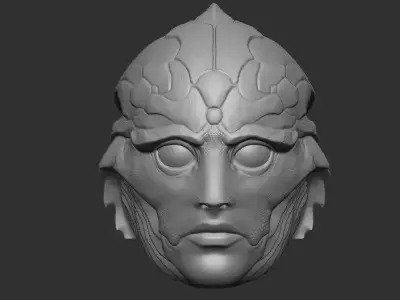 Mass Effect Drell Headsculpt for Action Figures 3D print model
