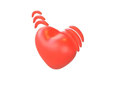 Beating Heart v1 002 Low-poly 3D model