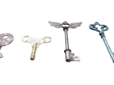 Keys Pack Rusty Version - 10 in 1 3D model