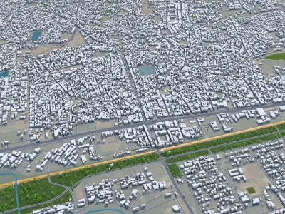 Bhilai Durg Chhattisgarh 30km Low-poly 3D model