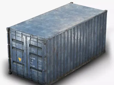 Container Low Poly shipping Low-poly 3D model