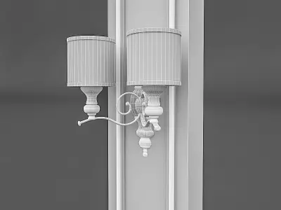 Column and Decorative Lamp 02