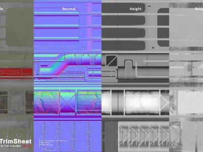 Sci fi Industrial Trimsheet Vol 1 Texture