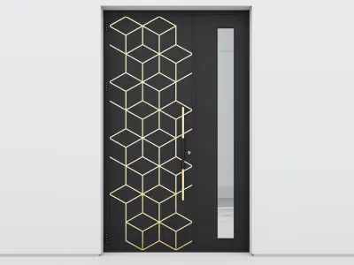 Aluminium door 294 3D model