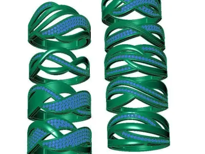 light stone ring 3D print model