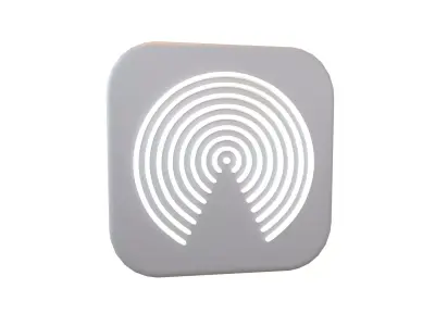 IOS AirDrop Icon v1 003 Low-poly 3D model