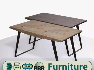 Table ar vr optimized Low-poly 3D model