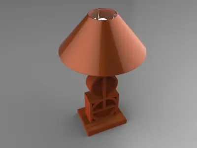 3D Printable Wooden Unique Lamp 3D model