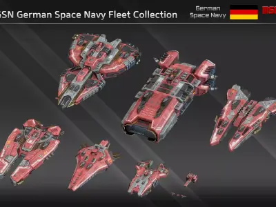 GSN German Space Navy Fleet Collection 3D Model Pack