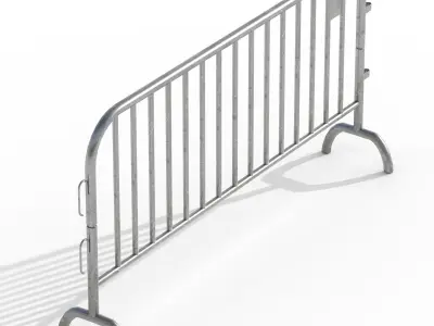 Crowd Barrier Low-poly 3D model purchase