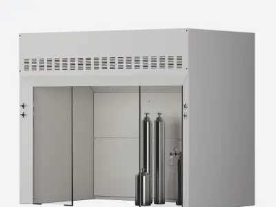 Walk-In Fume Hood 3D model