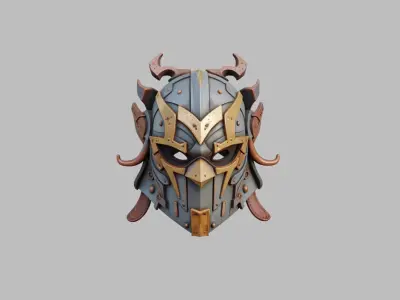Sci Fi Knight Helmet 3D model
