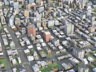 City 53 Low-poly 3D model