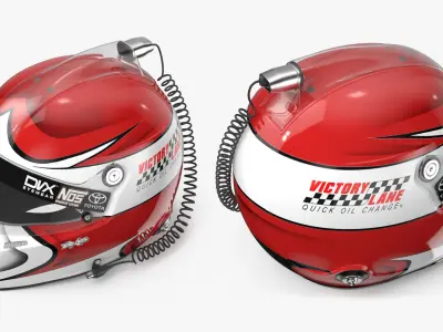  NASCAR Driver Helmet Red 