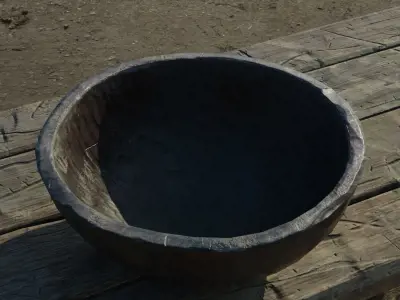 Ceramic bowl Low-poly 3D model