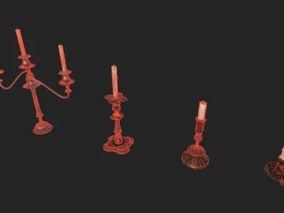 Lights Prop Pack 2 Low-poly 3D model
