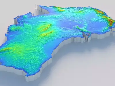 Australia Country Terrain 3D model