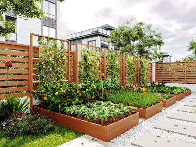 courtyard interior scenes  3D model