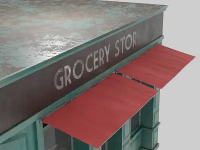 Grocery Store Low-poly 3D model