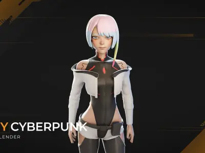 Lucy Cyberpunk Edgerunners 3D Model Character 3D model