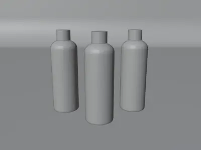 Water Bottle set of 3 - 3D Model Free 3D model