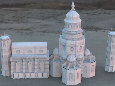 Florence cathedral Inspired full Cathedral 3D model