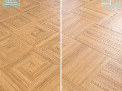 Parquet - Laminate - Wooden floor 2 in 1 Low-poly 3D model 39