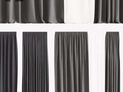 curtain set 01 3D model