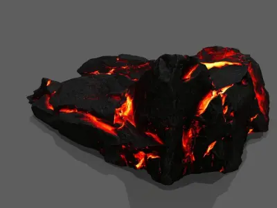 Volcanic Stairs Low-poly 3D model