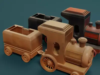 Train toy Low-poly 3D model from CGTrader