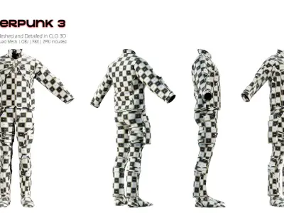 Cyberpunk Outfit Num 03 3D model