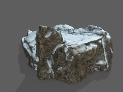 Snowy Stairs Low-poly 3D model