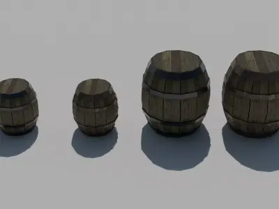 Wooden Items 3D model