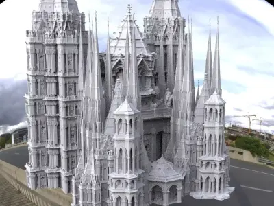 Elven city lothlorian councilors section 3D 3D model